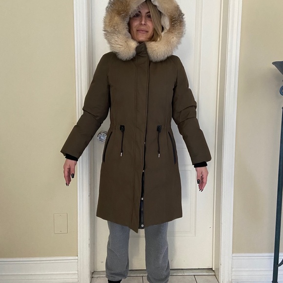 Mackage Fur parka army green worn once - Picture 3 of 13